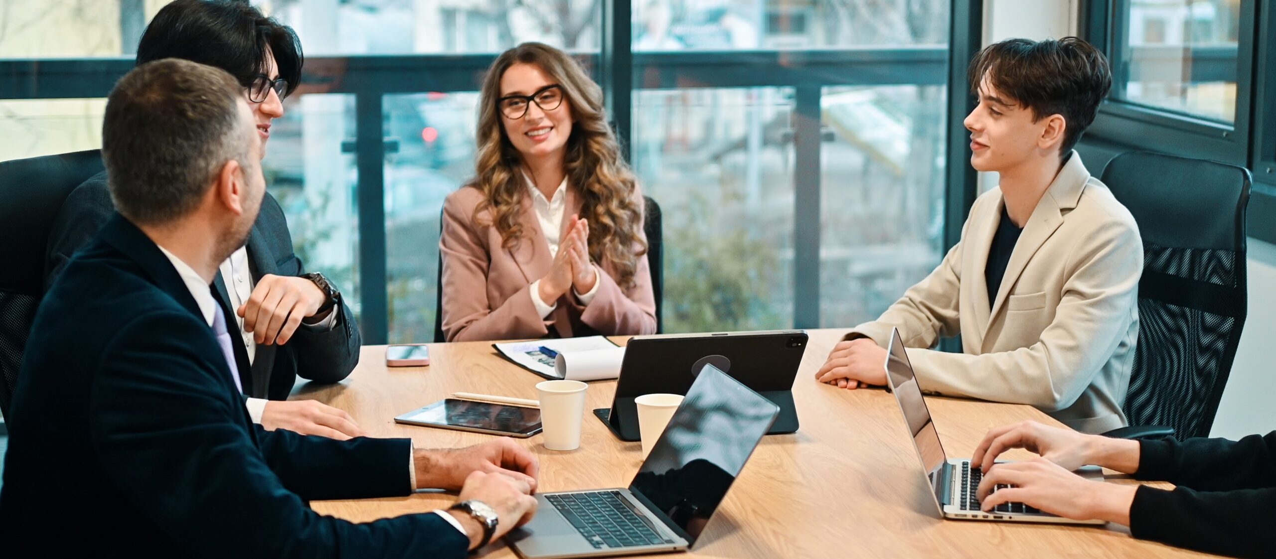 Business meeting in an office